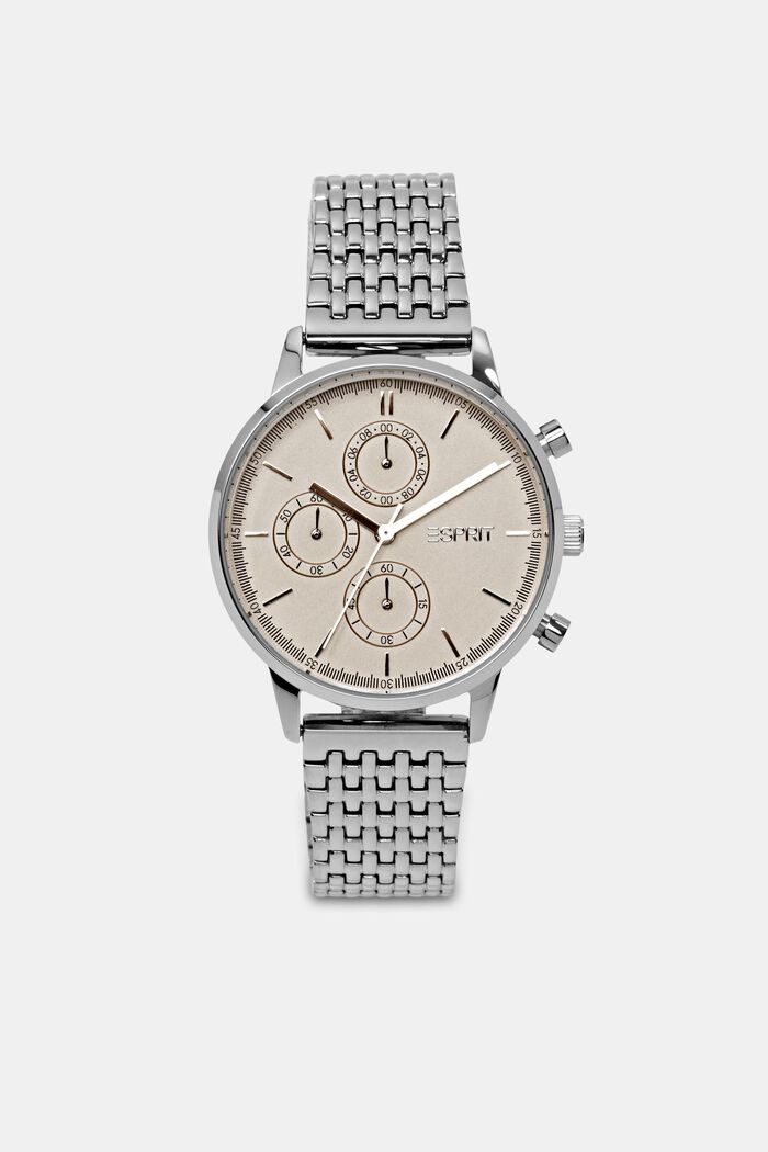 Edelstahl-Chronograph mit Gliederarmband