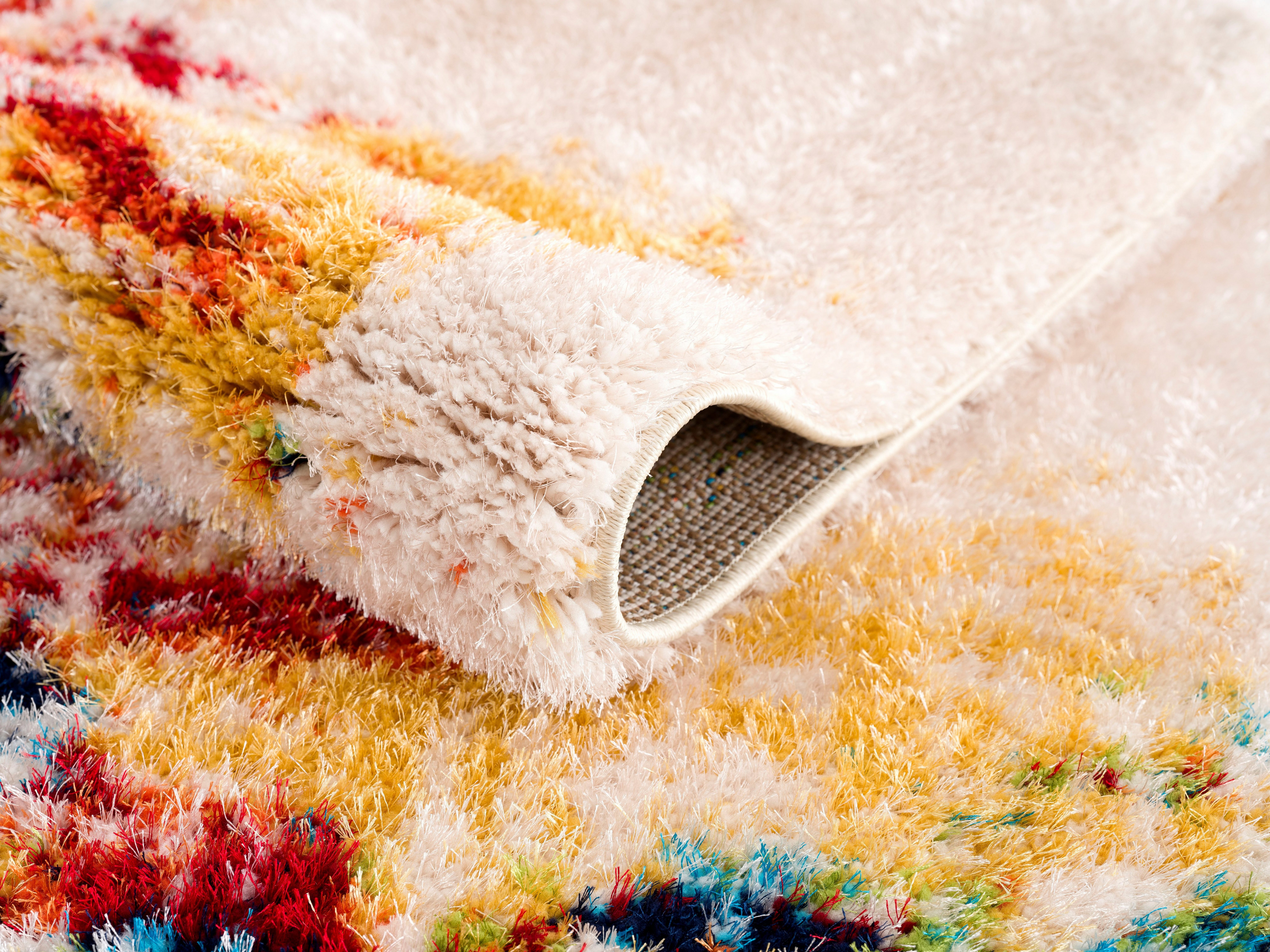 Hochflor-Teppich Hennes, Leonique, rechteckig, Höhe: 43 mm, besonders weicher Flor, bunt, modernes und abstraktes Design