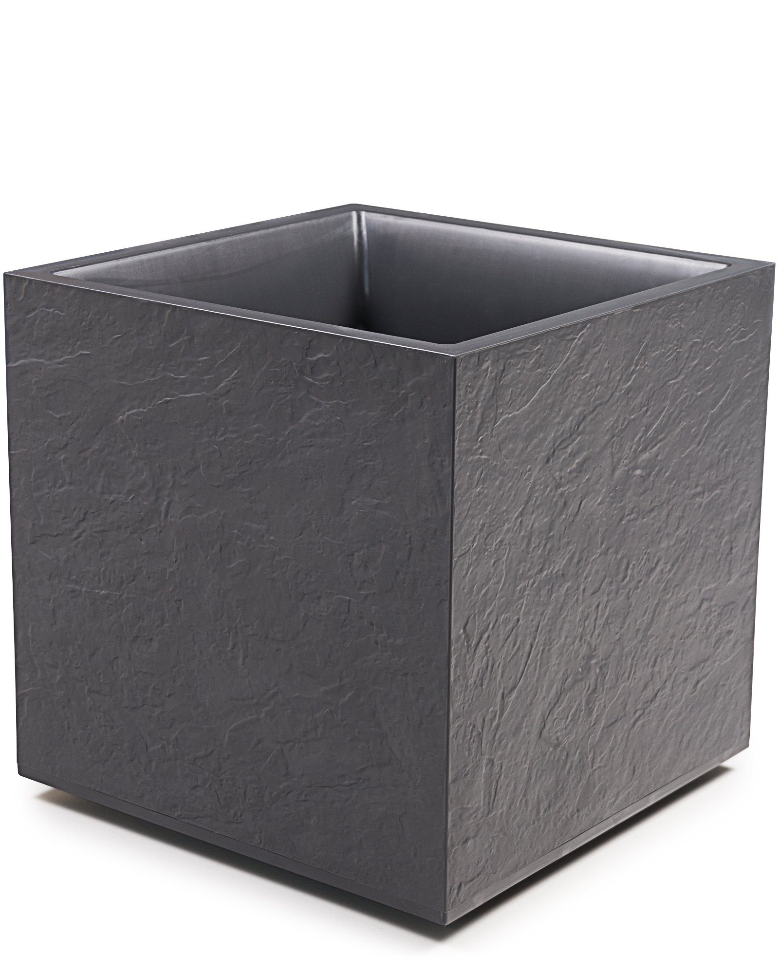 ONDIS24 Blumenkasten Ondis24 Pflanzkübel Vulkan Pierre 50, 50x50x50 cm, in Vulkanstein/Basalt-Optik mit Wasserspeicher