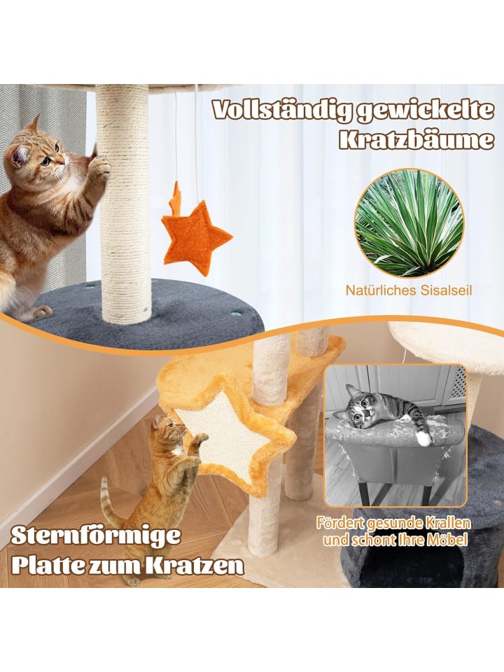 COSTWAY Kratzbaum 60x41x128cm in Beige günstig kaufen onesize