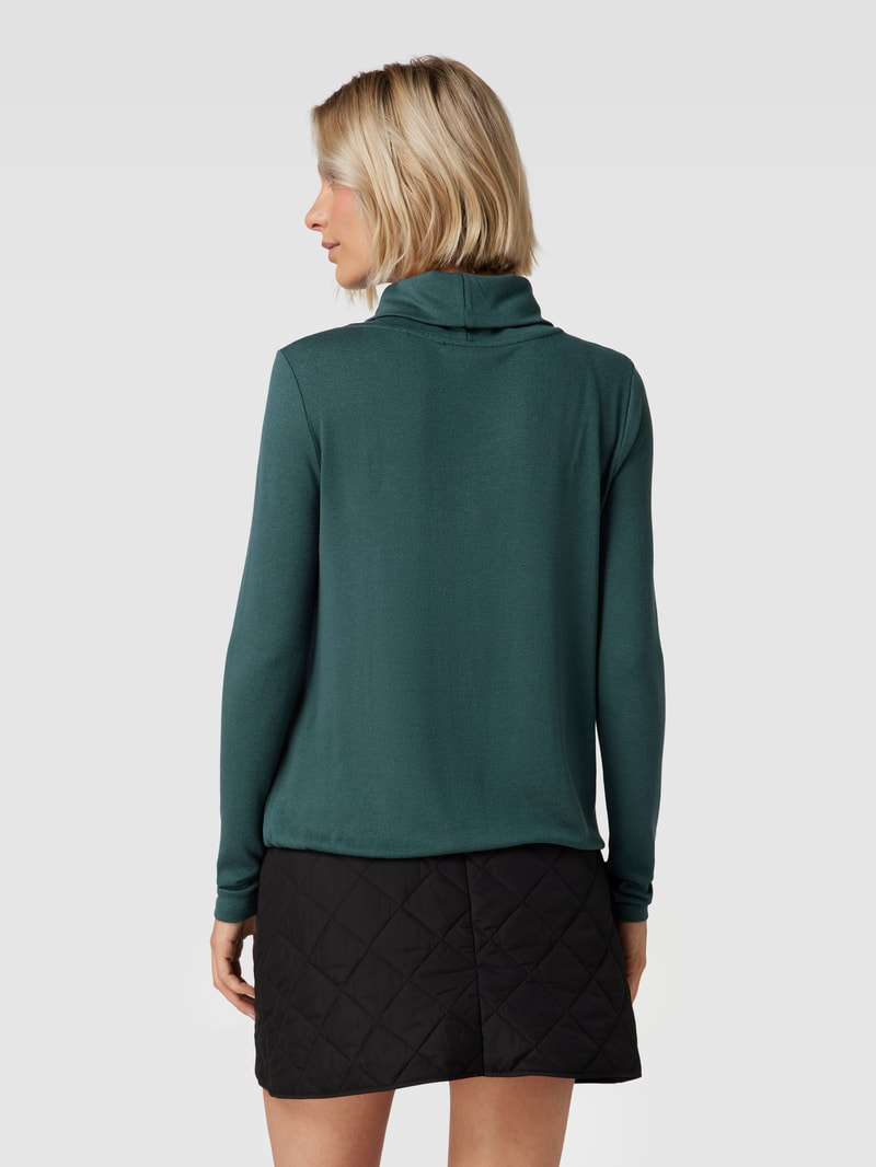 Longsleeve mit Rollkragen Modell 'Seshine' in bottle
