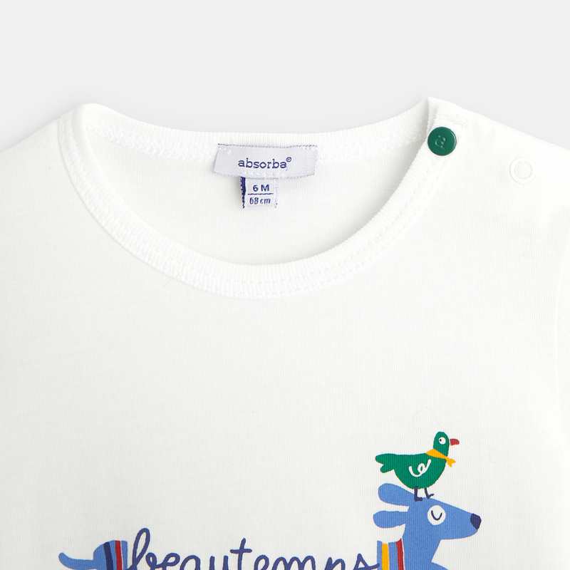 T-shirt bébé garçon manches courtes imprimés Absorba