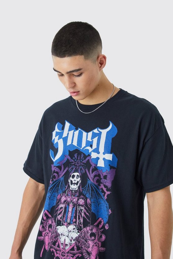 Oversize T-Shirt mit lizenziertem Ghost Band Print
