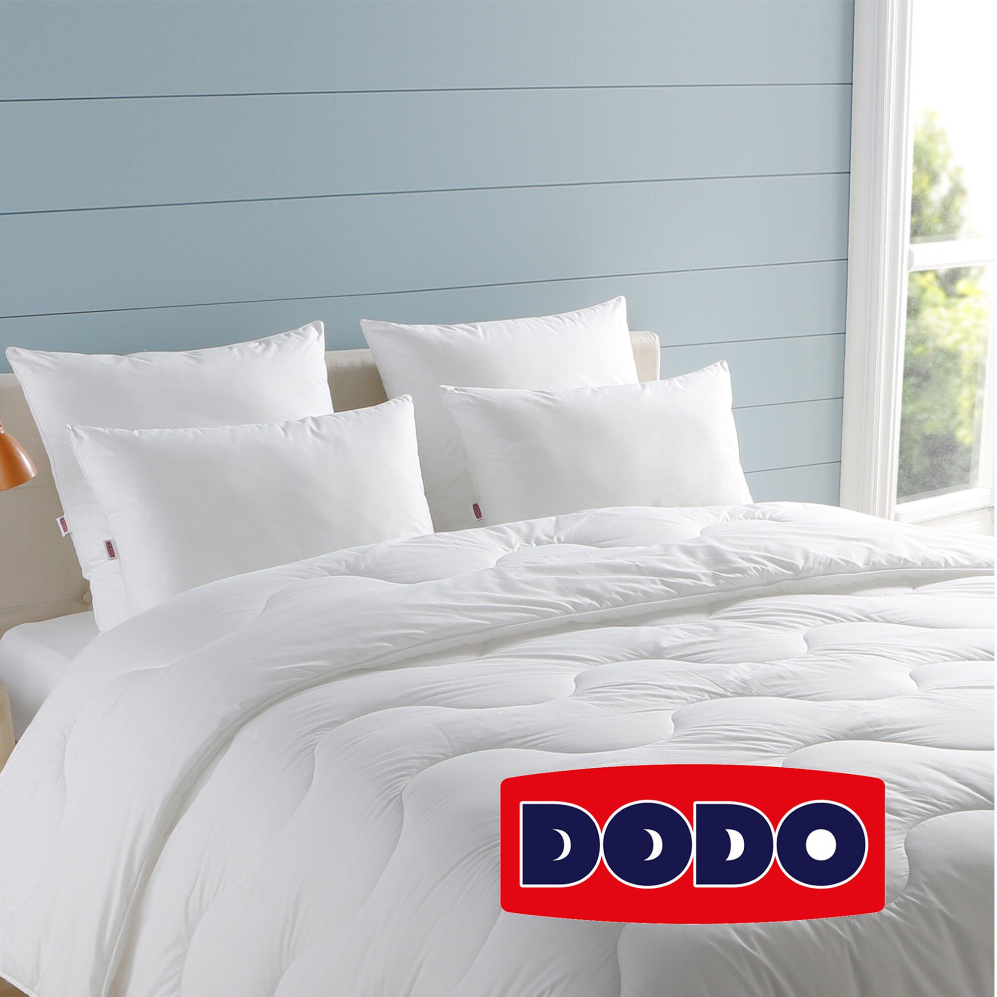 Oreiller éco-responsable grand confort Suprelle Blue de Dodo coton bio