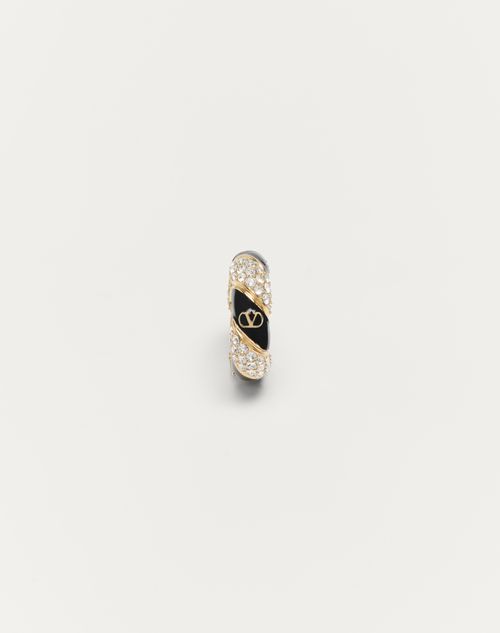 Brinco único Pas Plus em metal, esmalte e cristais Swarovski®