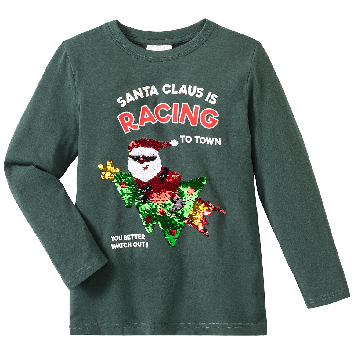 Jungen Langarmshirt mit Weihnachts-Motiv