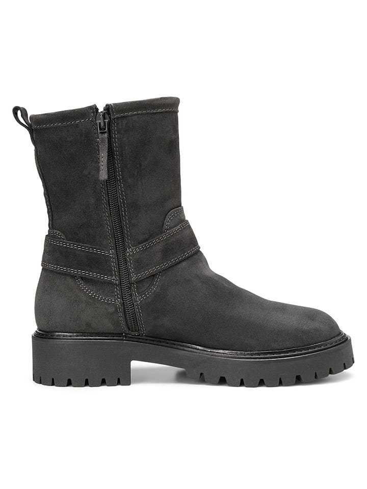 Marc O'Polo Shoes Leder-Boots in Anthrazit günstig kaufen