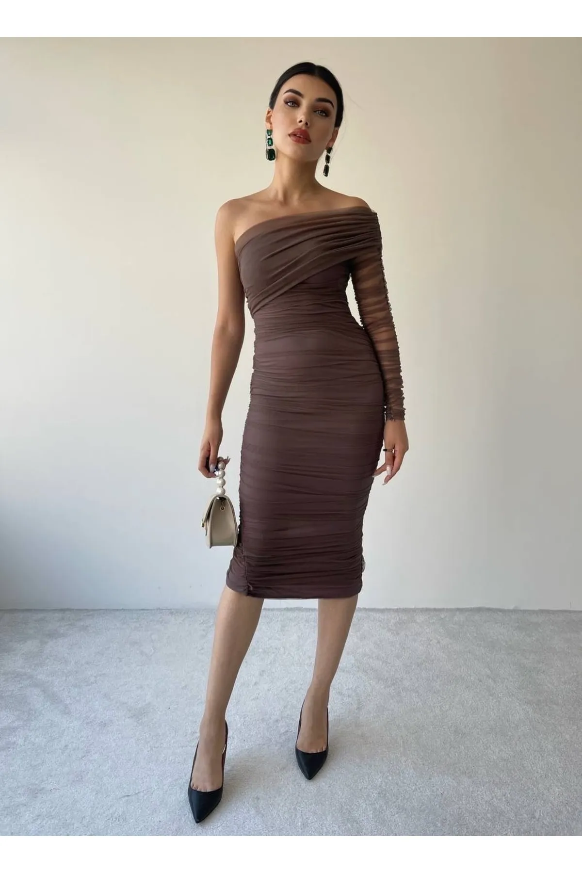 MY BELLA BUTİK  Kleid - Braun - Basic
