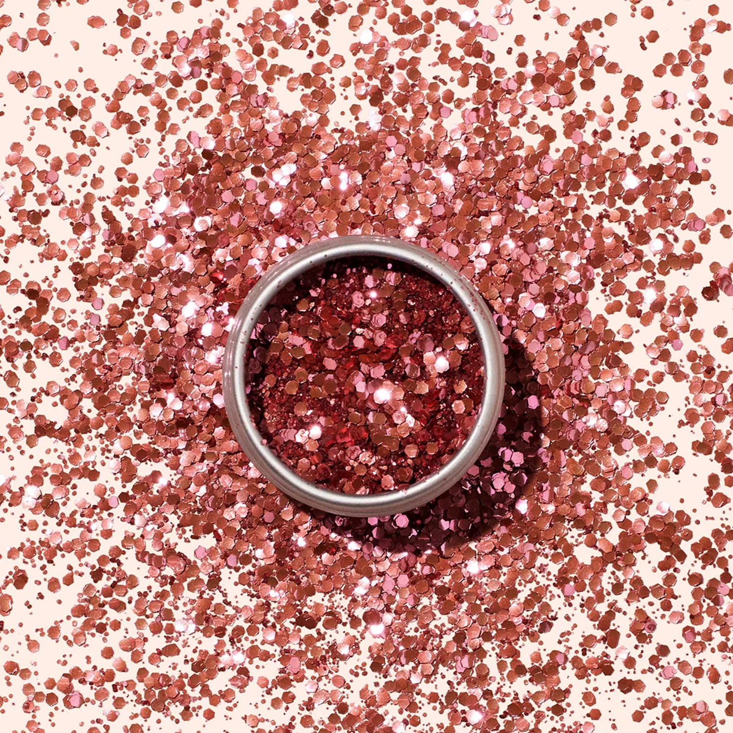Tilbehør af bionedbrydeligt glimmer i pink kvarts