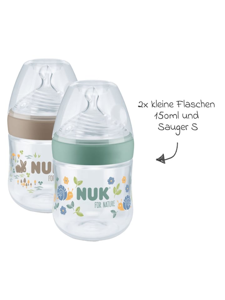 NUK 6-tlg. Perfect-Start-Set for Nature - 4x PP-Flasche in gruen,beige,motiv günstig kaufen onesize