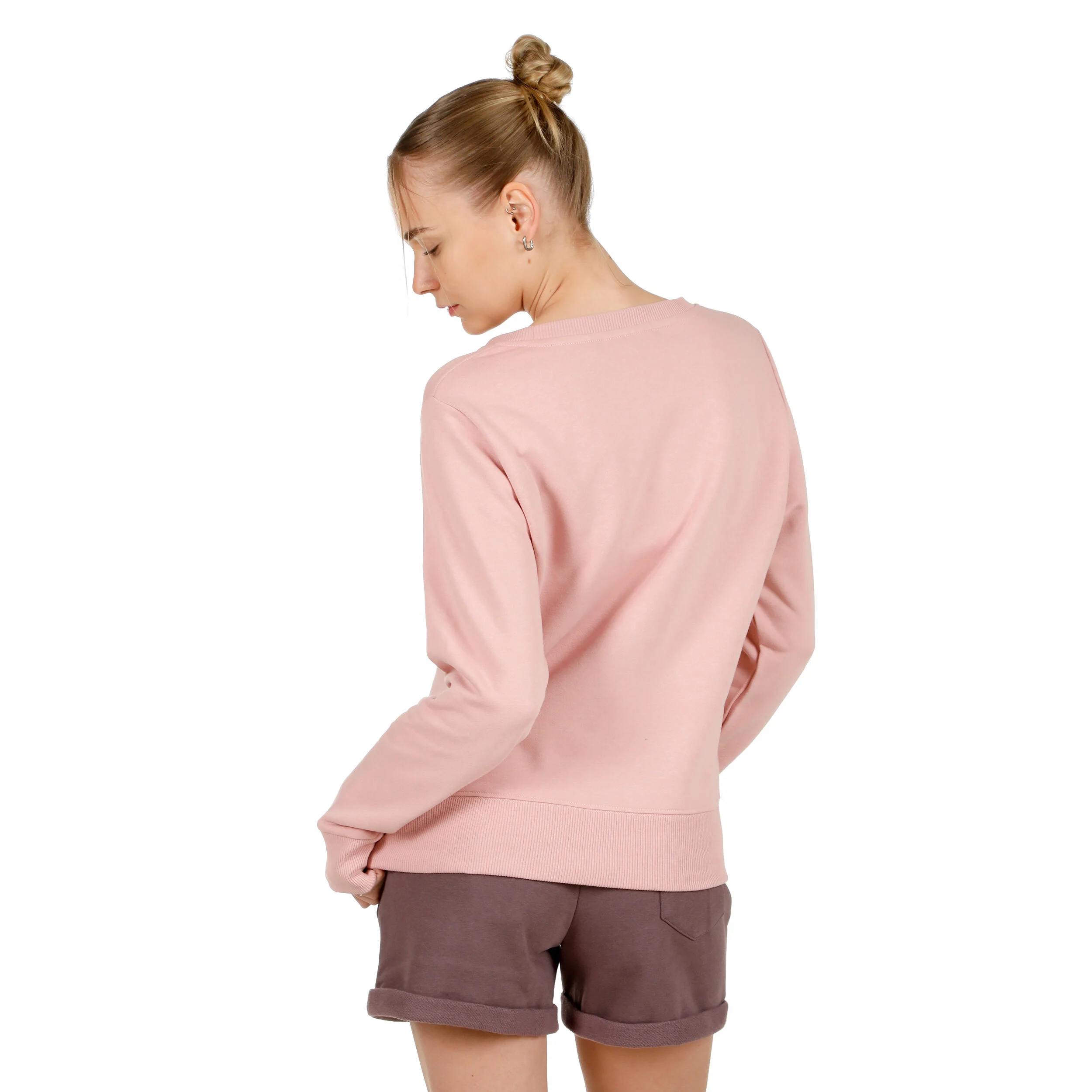Crossroad Metallic Baseline Sweatshirt Damen - Altrosa, Bronze