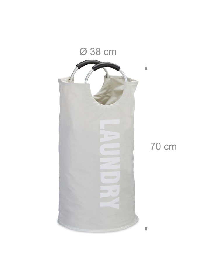 relaxdays Wäschekorb in Weiß - (H)70 x Ø 38 cm günstig kaufen onesize