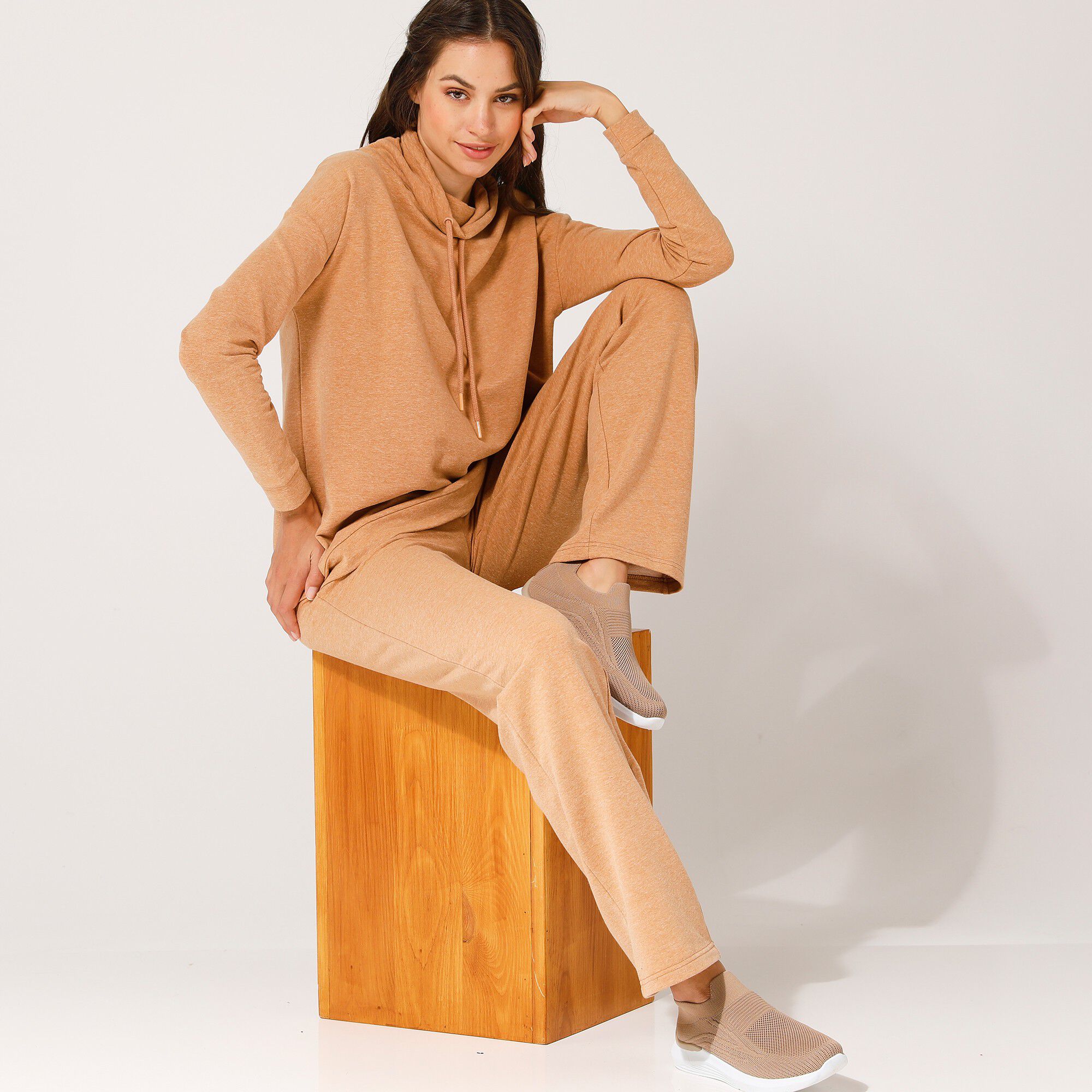 Pantalon d'ensemble molleton gratté