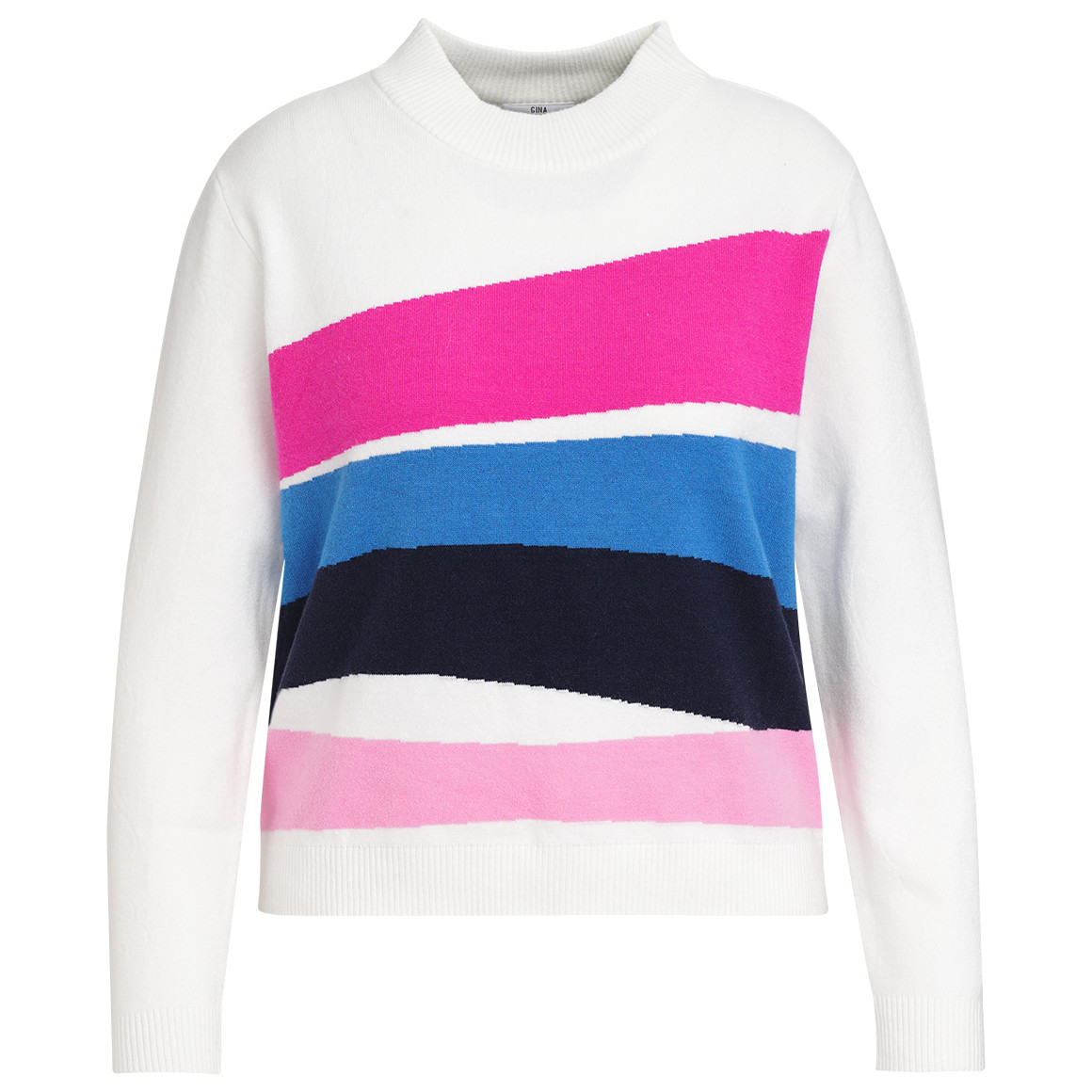 Damen Strickpullover mit Farbteilern