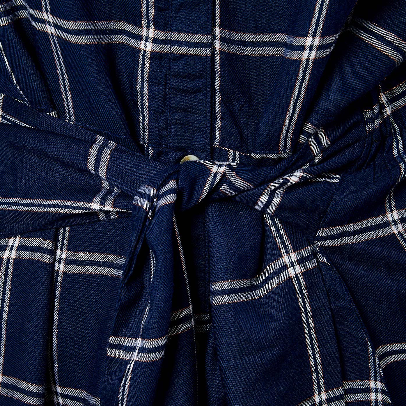 BLAIR  Robe chemise à carreaux bleu marine femme