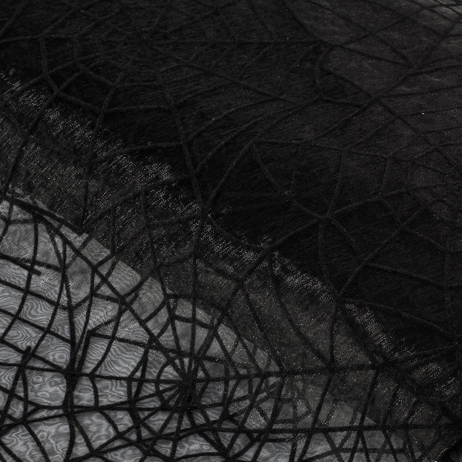 Organza Spinnennetz, schwarz