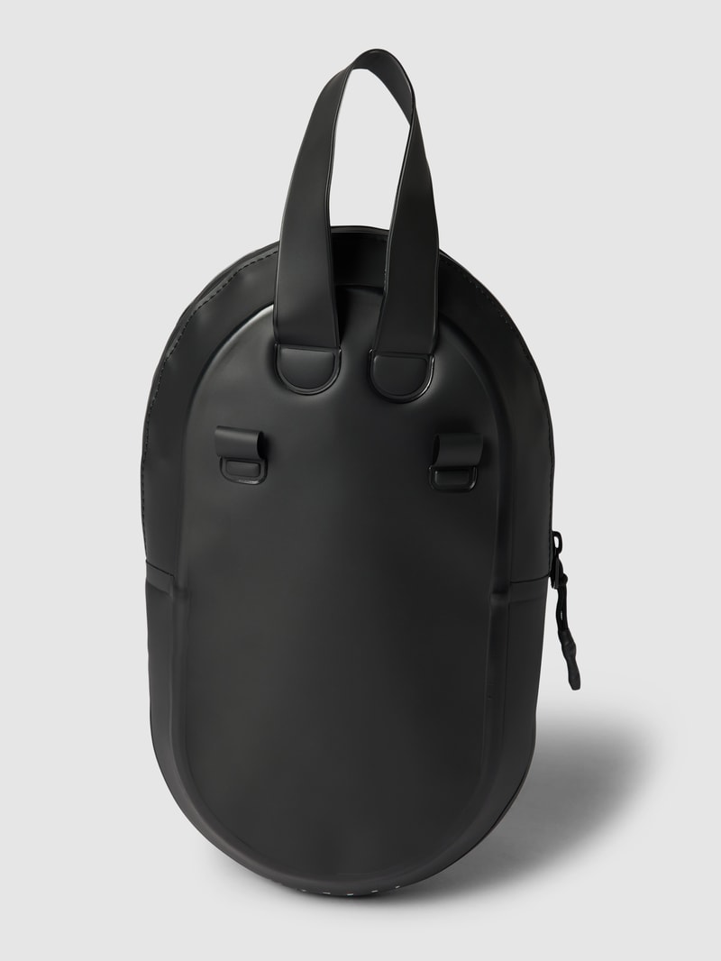 Kulturtasche mit Label-Print in schwarz