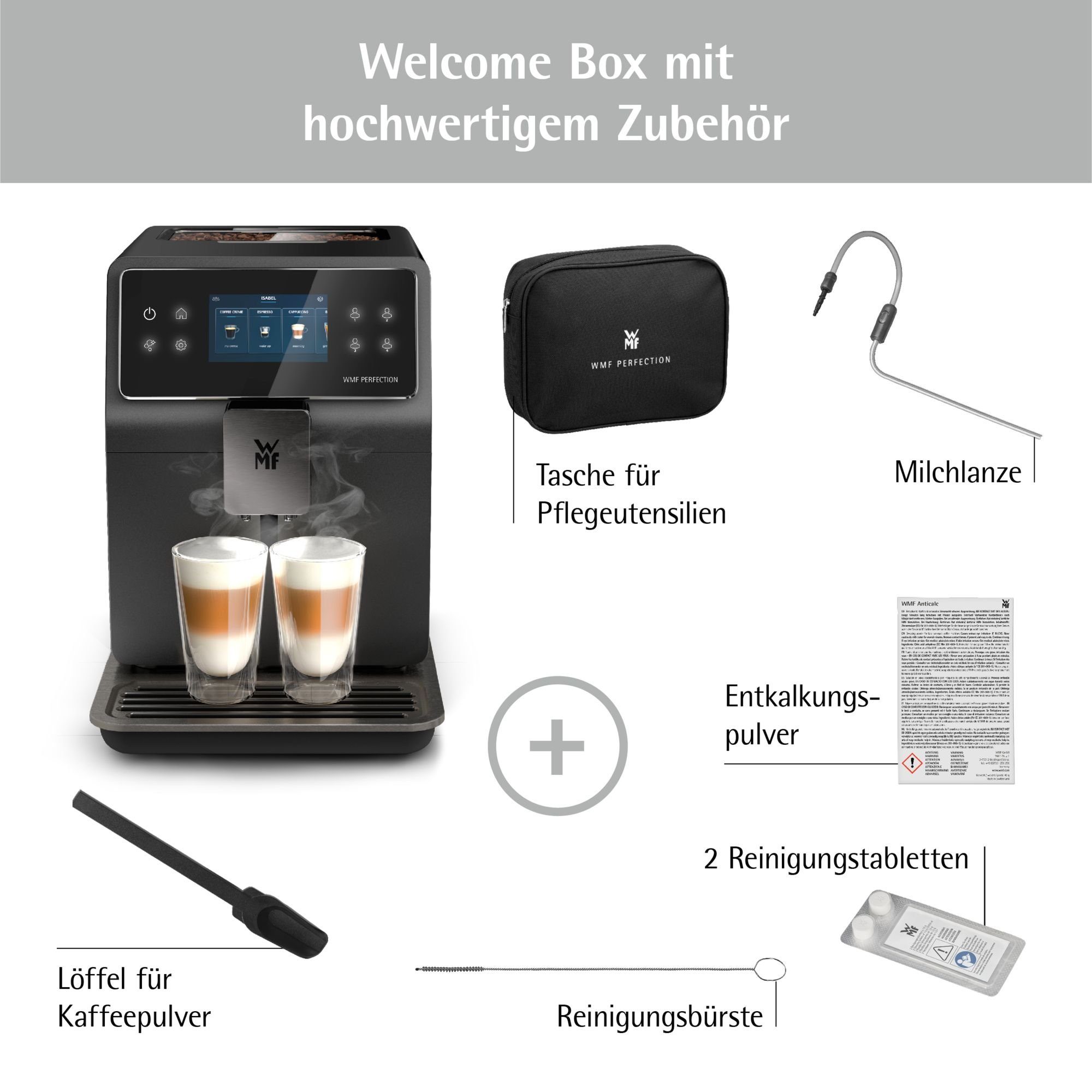 WMF Kaffeevollautomat, 15 Getränkespezialitäten, Double Thermoblock, Edelstahl-Mahlwerk
