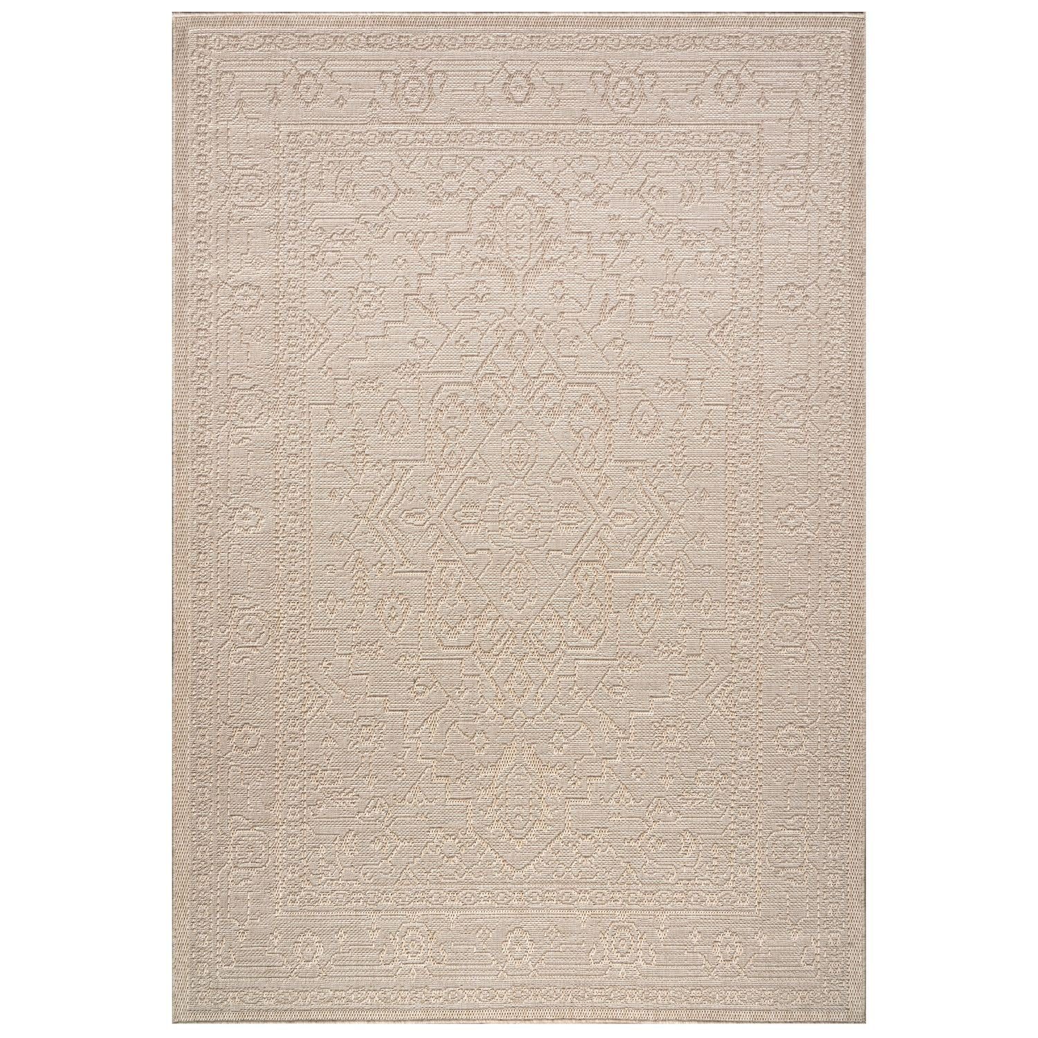 Outdoorteppich Wetterfest Balkon Terrasse Wohnzimmer Küche Orientalisch, TT Home, eckig, Höhe: 4 mm