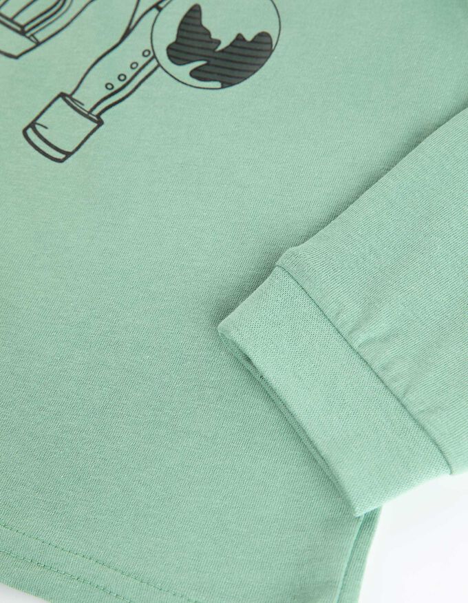 Pyjama Set aus Langarmshirt und Hose- Print
