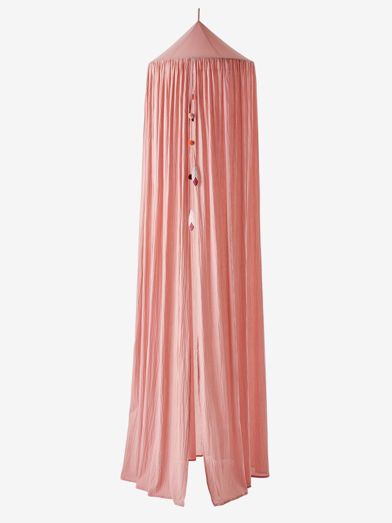 Vertbaudet Kinder Betthimmel Baumwolle, 300cm - rosa