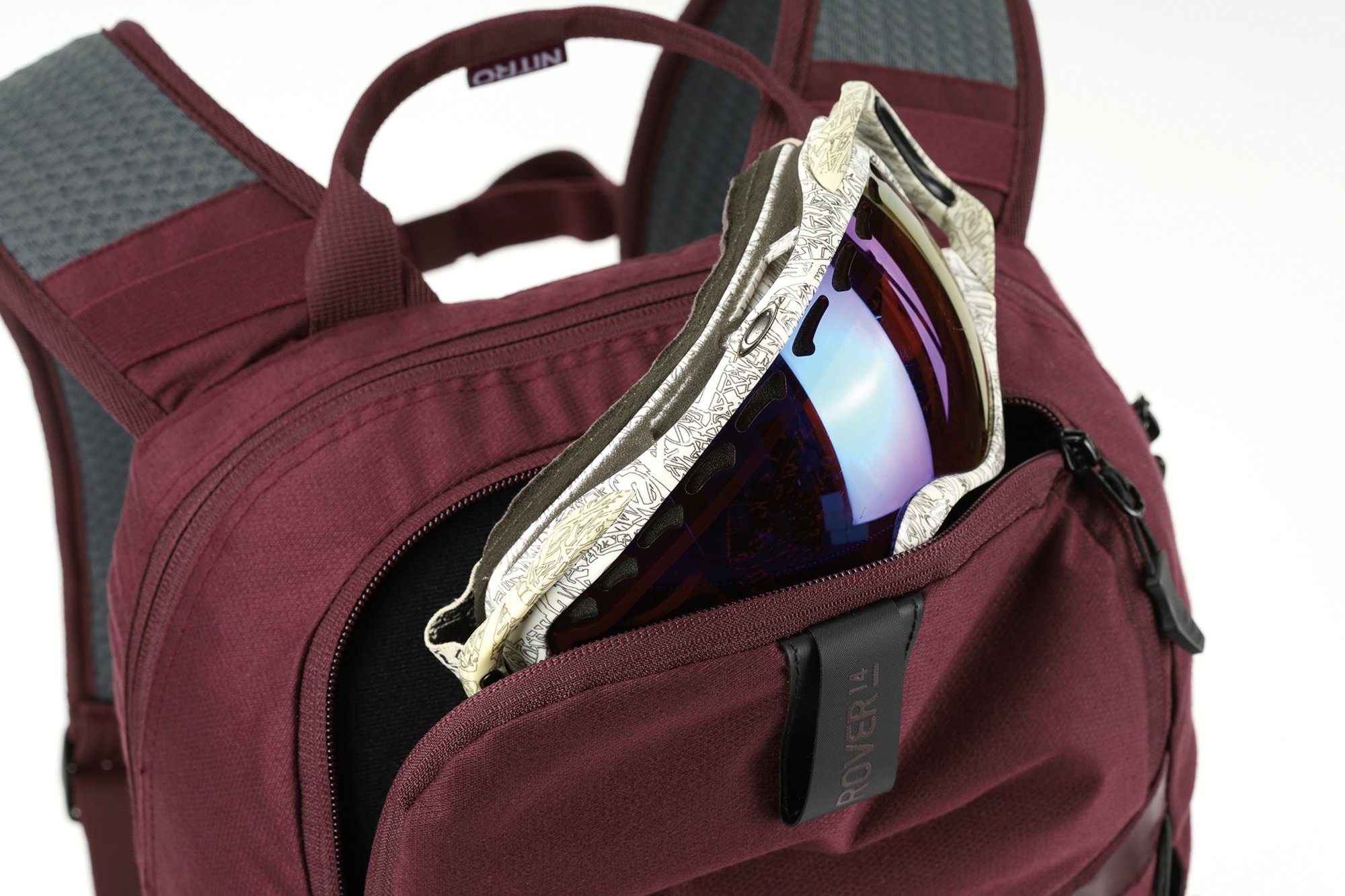 NITRO Trekkingrucksack Rover 14, Wine, speziell für den Wintersport konzipiert