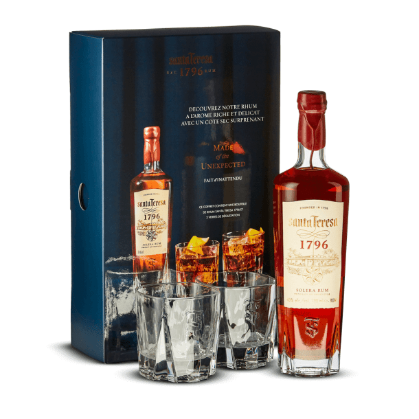 Coffret Santa Teresa 1796 40% + 2 Verres