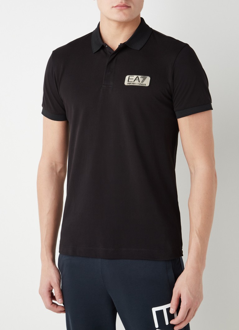 Tricou polo clasic Emporio Armani cu logo