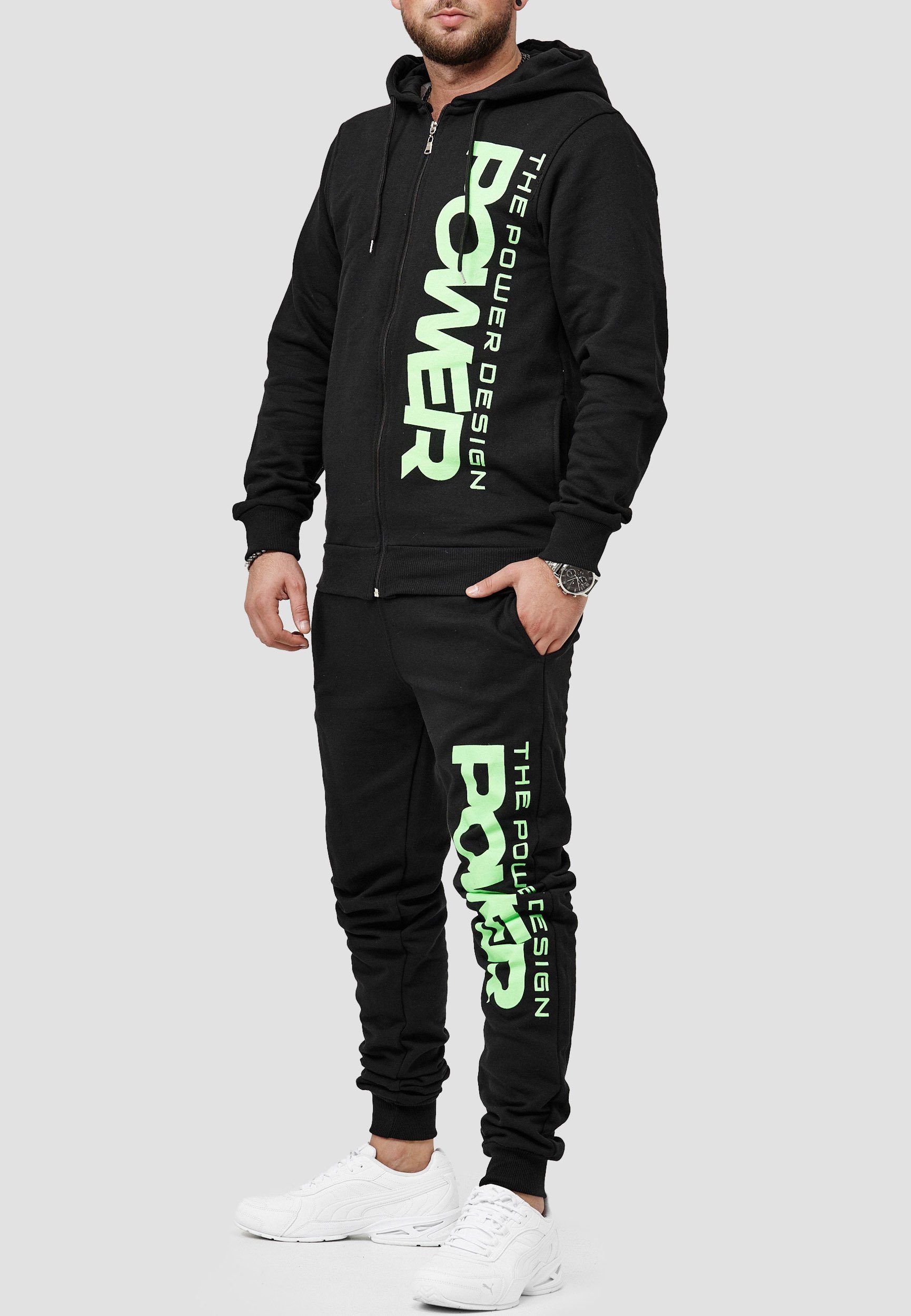 Code47 Jogginganzug Code47 Herren Jogginganzug JG-4115C (Sportanzug Trainingsanzug Fitnessanzug, 2-tlg)