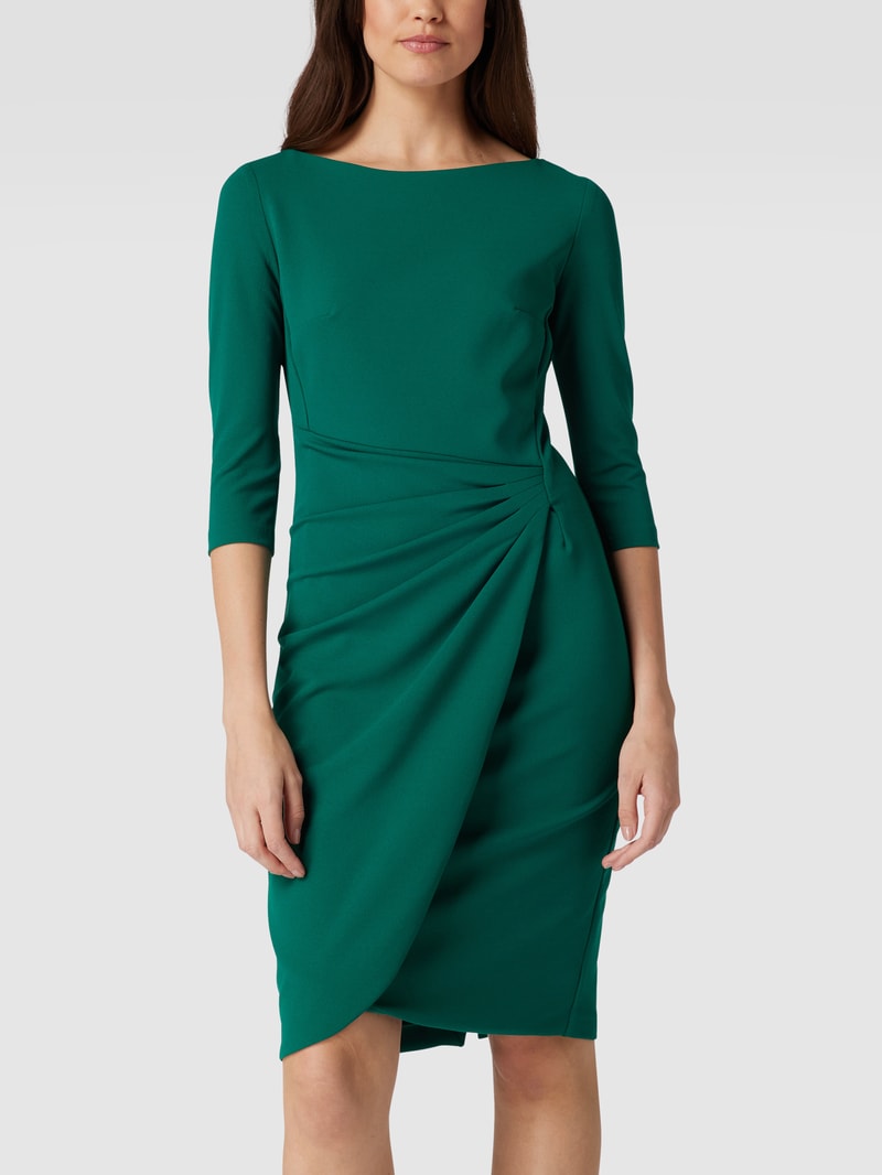 Cocktailkleid in Wickel-Optik in smaragdgrün
