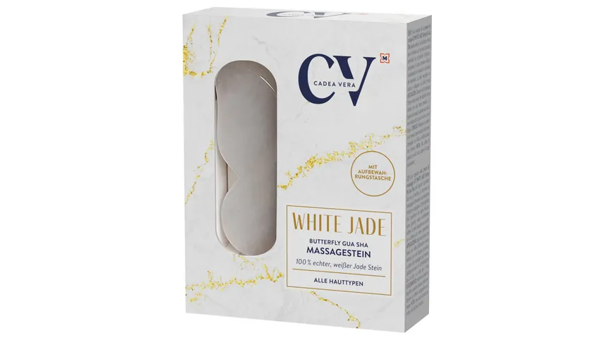 CV White Jade Butterfly Gua Sha Massagestein weiß