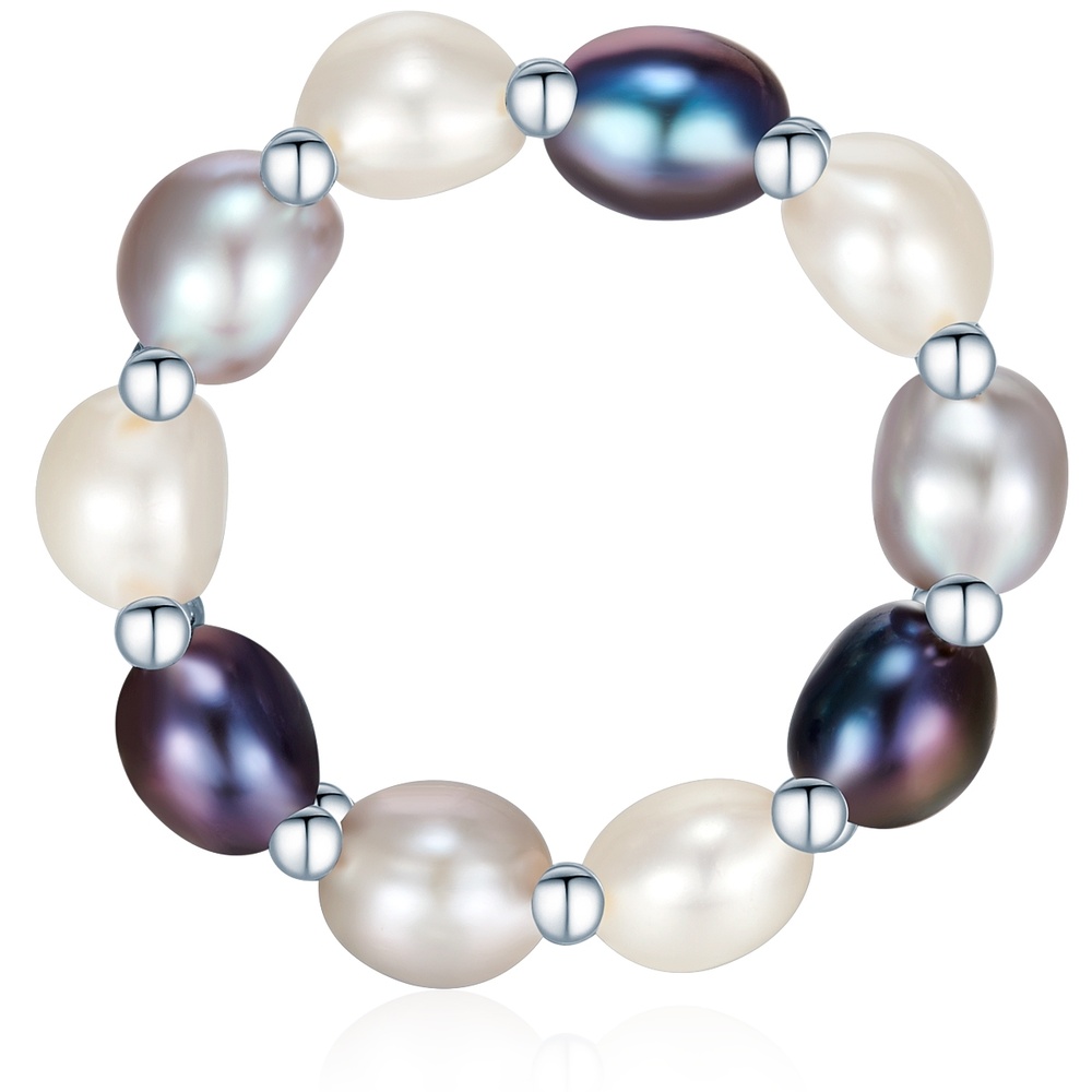 Valero Pearls Bague avec perle Perle de culture d'eau douce Perle de culture d'eau douce en Mul Bague