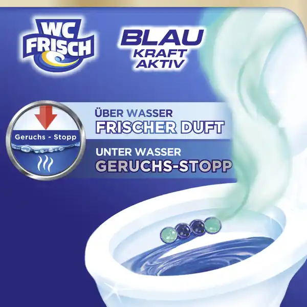 WC Reiniger Blau Kraft-Aktiv Duftspüler Ozeanfrische, Super-Pack