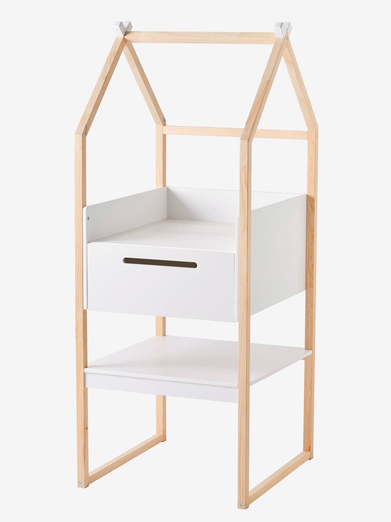 Vertbaudet Babyzimmer Wickeltisch TIPILI, Hausform - weiß/natur
