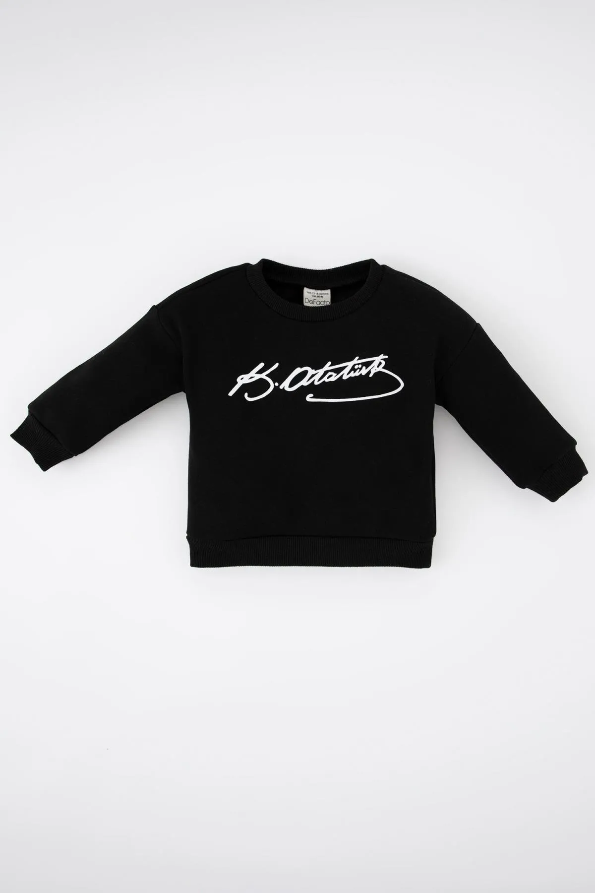DeFacto  Weiches, flauschiges Sweatshirt mit Rundhalsausschnitt zum 29. Oktober, Tag der Republik, für Babys
