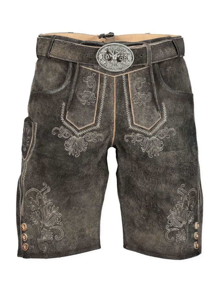 KRÜGER Lederhose in Grau günstig kaufen 60