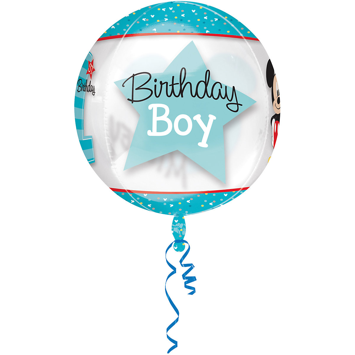 Folienballon Orbz Micky Mouse - 1st Birthday