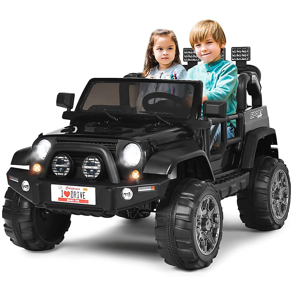 Elektroauto Jeep 2 Sitzer mit 3 Geschwindigkeiten schwarz