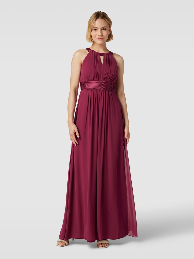 Cocktailkleid mit Neckholder in kirschrot