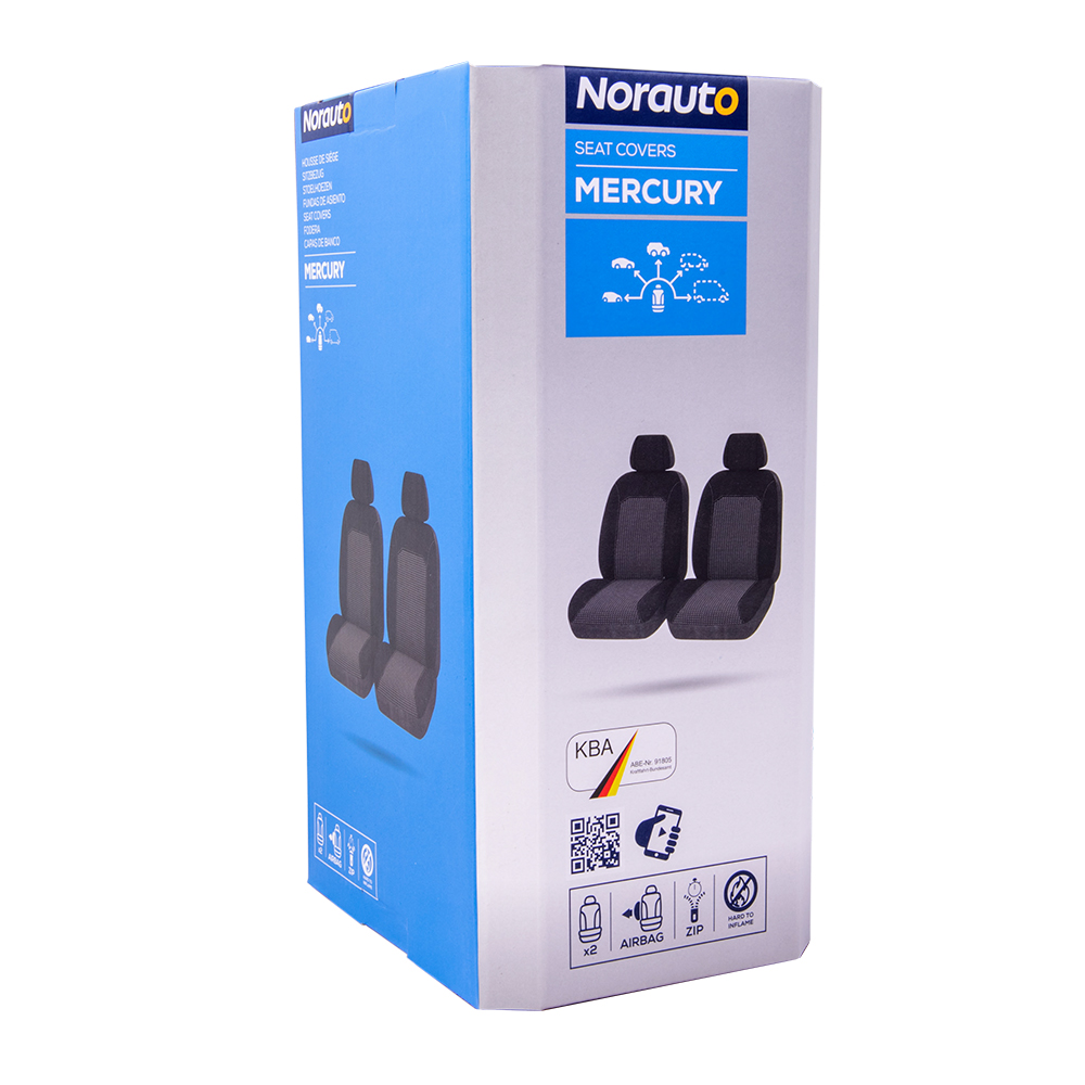 Norauto Mercury Universal schwarze Vordersitzbezüge, Satz mit 2 Bezügen - ATU