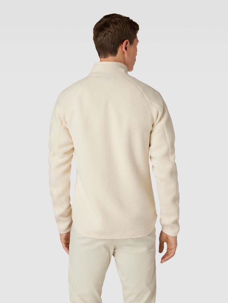 Fleecejacke mit Brusttasche Modell 'Pile' in offwhite