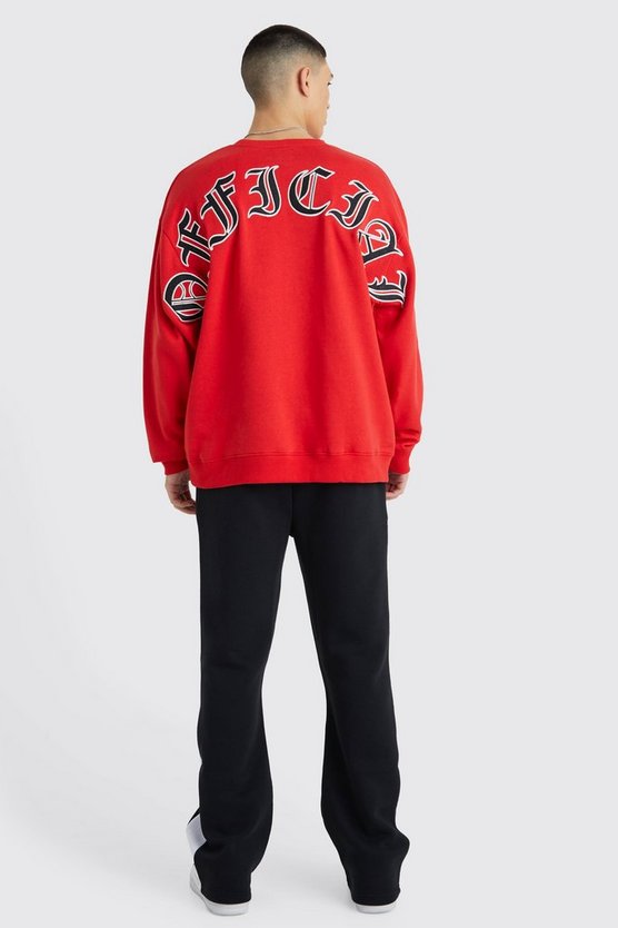 Oversize Sweatshirt mit Official-Print