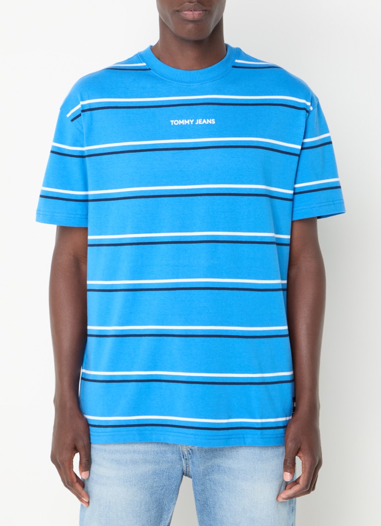 Tricou cu dungi și logo Tommy Hilfiger