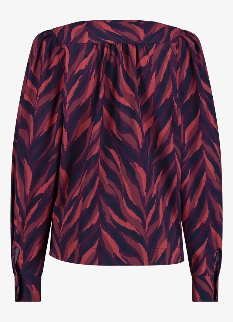 Tunica con scollo a V stampato Studio Anneloes Les Feuilles
