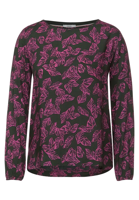 CECIL Bluse mit Blätter Print