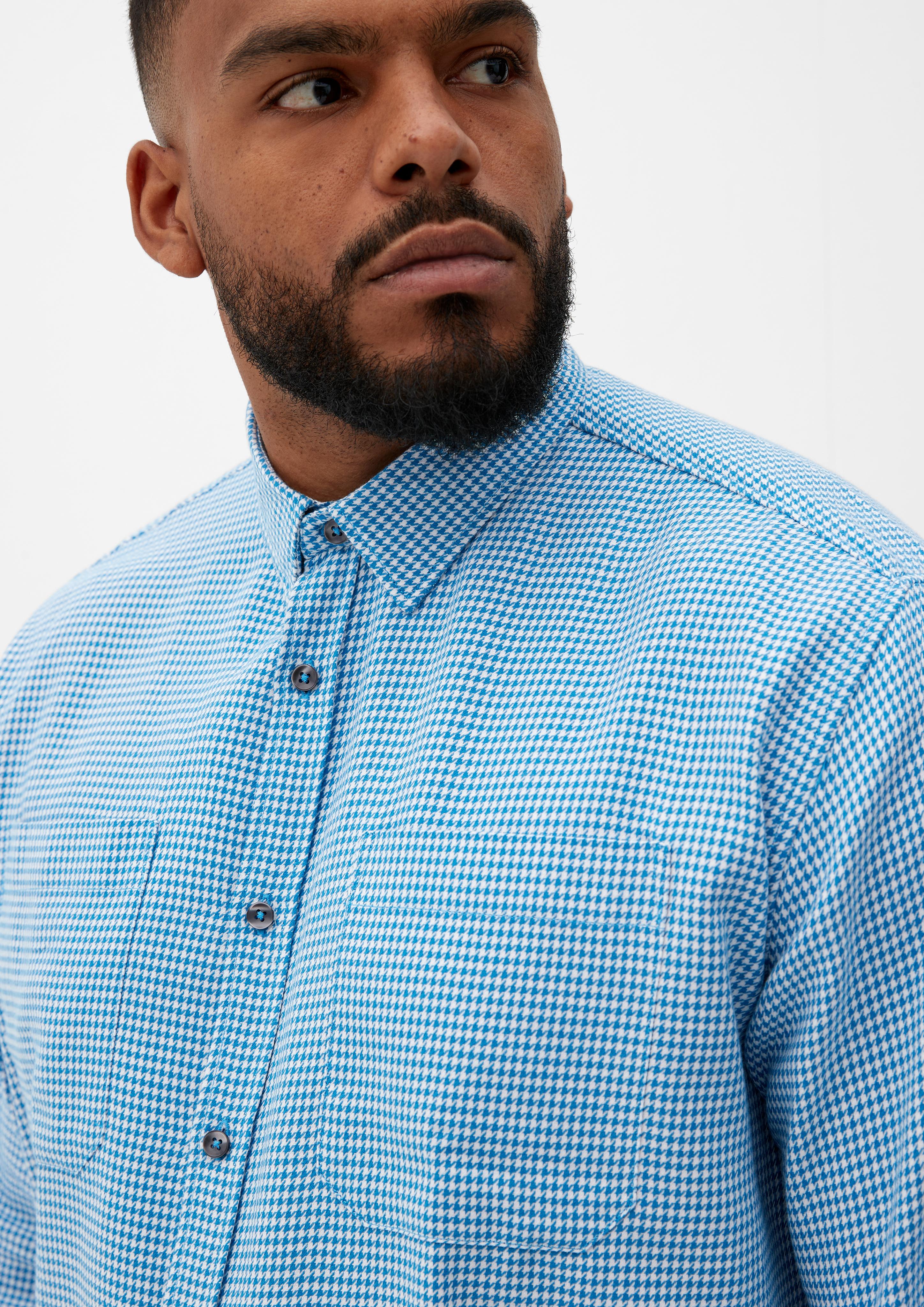 Big Size: Twillhemd mit Hahnentritt-Muster  2128148-62K2