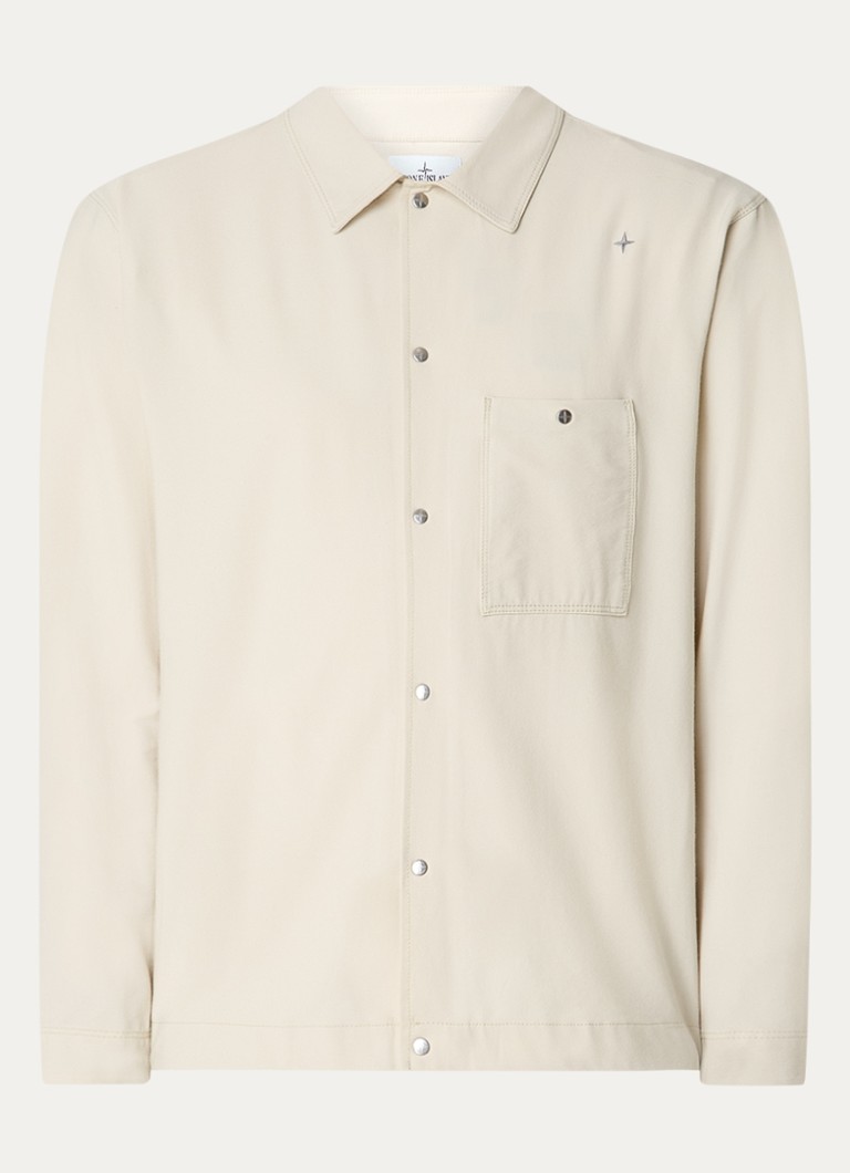 Stone Island 07050 Stellina košulja regularnog kroja od mješavine vune s džepom na prsima