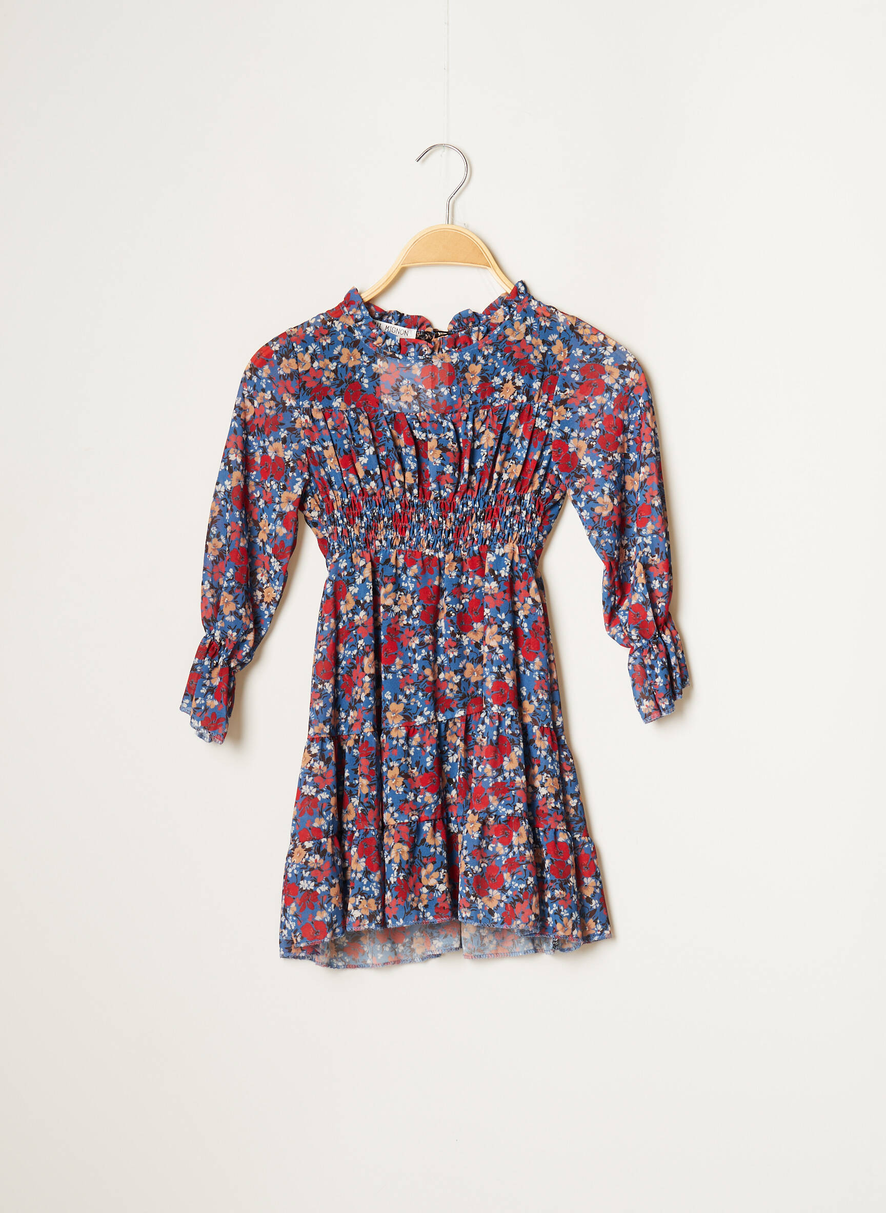 Mini Mignon Robes Mi Longues Fille couleur bleu