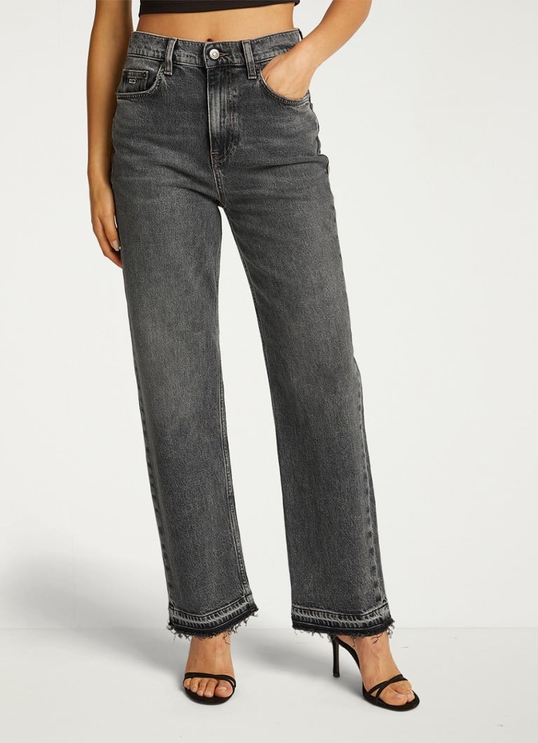 Calça jeans Tommy Hilfiger Layla de cintura alta e perna reta com lavagem colorida