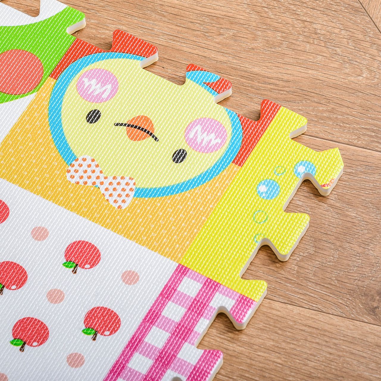 HOMCOM Puzzlematte für Babys Kinder Spielmatte spiel erziehung klappbar EVA foam Tiere Muster 61,5 x 61,5 cm